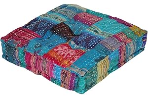 albena shop orientalisches Sitzkissen 45x45x10cm Kamila (türkis) Stuhlkissen Yogakissen Sitzkissen Zierkissen Deko Auflage