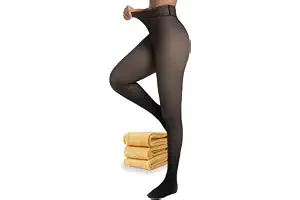 HOWIN Medias Termicas Mujer Invierno Pantis Polares Gruesas Efecto Piel | Medias Con Pelo Por Dentro, Pantys Termicos, Leggins, Leotardos, Fleece Lined Tights, Forro Polar, CáLido, Mallas, Elástico