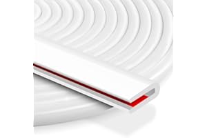 YOUMORO U Channel Edge Trim Car Door Edge Protector Self-Adhesive Rubber Edging Trim for Steel Plates, Table Corners, Metal Sheet, Glass Panel, Plastic Trim and Furniture (White, 1.6mm x3m)