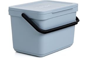 Tatay Cubo Organico Smart 6L | Cubo de Basura Cocina sin Soporte | Diseño Compacto y Funcional | Materiales 100% Reciclados | 26,5x20,5x18,5 cm, Color Azul