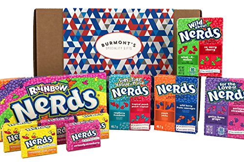 Scatola Regalo Wonka Nerds Selezione Caramelle Americane - 10 Confezioni - Cesta In Esclusiva Per Burmont's