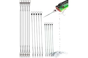 CALLYSONIC Lot de 16 Bas de Ligne en Acier Hecht - 3 Tailles, Article de Peche, Accessoire Peche