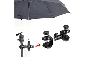 Hensych Metal Tripod Umbrella Holder, Outdoor Camera Bracket Stand Clamp Photography Accessory (Clip)