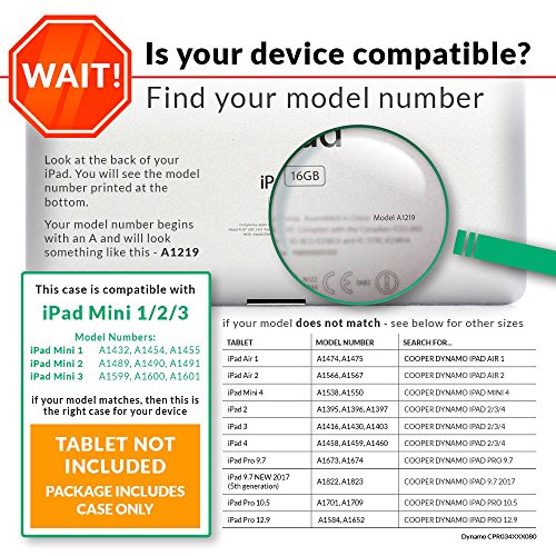 iPad Mini 3 2 1 hülle fur kinder, COOPER DYNAMO Beanspruchbare, strapazeirfähige, robuste, gepolsterte Hartschalenhülle mit integriertem Griff, Standfunktion & durchsichtigem Displaysschutz (Grün) - 7