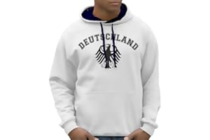 Coole-Fun-T-Shirts Herren Sweatshirt Deutschland Adler Bico Hoodie mit Kapuze