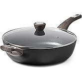 SENSARTE 30cm Deep Nonstick Frying Pan,4.7L Saute Pan with Lid, Large Skillet, Nonstick Cookware, Induction Compatible, for A