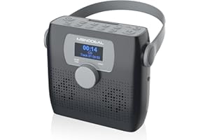 Monodeal Boombox Portable CD Player with Radio, Speaker, Waterproof, Alarm Clock, Sleep Timer, USB, Headphone Jack