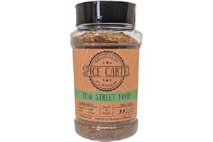 SPICE CARTEL La nourriture de rue thaï du Cartel Spice. Mélange artisanal des épices thaïlandais inspirée de la scène culinaire de Bangkok. 240g Shaker. Fabriqué à la main avec amour au Royaume-Uni.