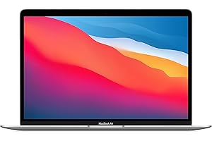 Apple 2020 MacBook Air Laptop M1 Chip, 13" Retina Display, 8 GB RAM, 256 GB SSD Speicher, Beleuchtete Tastatur, FaceTime HD Kamera, Touch ID, Silber