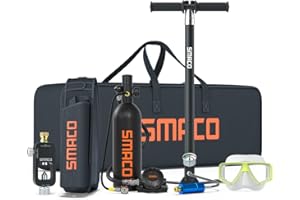 SMACO Mini Scuba Tank, Bombola Subacquea Bombole da Immersione Ossigeno Bombola con 15-20 Minuti Diving Ossigeno Serbatoio Bombola Sub Respiro Sott'Acqua Dispositivo(Consegna in 10 Giorni)