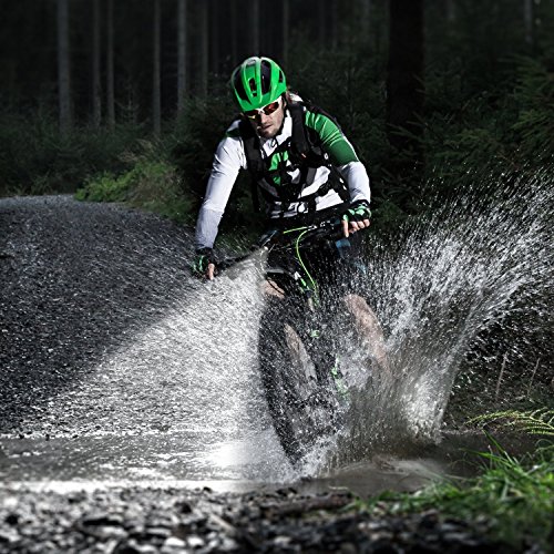 LED Fahrradbeleuchtung, CREE XML-T6 LED Fahrradlampe Set inkl. Frontlicht & 2 Rücklicht, Zoombar, 600LM, 7 Licht-Modi, Farradlicht Set für Radfahren, Camping und täglichen Gebrauch, Wasserdicht Schwarz - 9