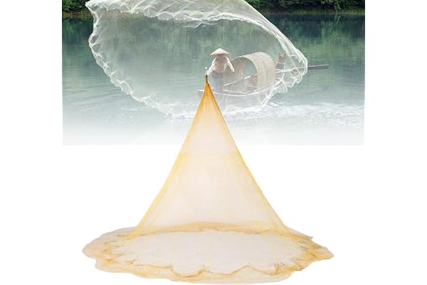 Fiskenät 3 m x 4 m handkasta fiskenät nylon monofilament fisknät lätt kasta handgjutning lätt kasta fiskeverktyg