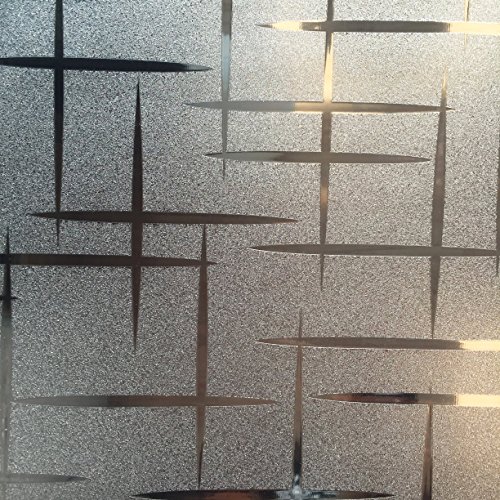 CottonColors statische 3D Fensterfolie, ohne Klebstoffe Sichtschutzfolie, milchige Dekofolie, 2 x 6,5 ft. (60 x 200 cm), 3 x 6,5 ft. (90 x 200 cm) - 2