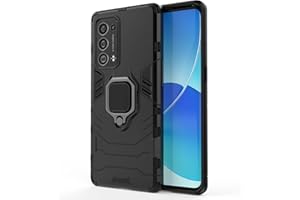 GOKEN Etui do Oppo Reno 6 Pro 5G (Oppo Reno6 Pro 5G), Odporne na wstrząsy Magnetyczny uchwyt samochodowy, pierścień obrotowy o 360°, PC/TPU Bumper Armor Ochrona, Czarny
