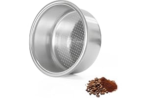 DEVANTIA Kosz filtra sitka do kawy 51 mm Sito do espresso - akcesoria do kolby Filtr do kawy ze stali nierdzewnej kompatybilny z ekspresami Delonghi (2 Tassen)
