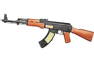 TACTIPRO Toy Gun for kids AK47 great for Police Costume accessories, Military Army Soldier fancy dress. Durable plastic rifle toy Gun emits machine gun like combat sounds lights & vibration for hours of fun
