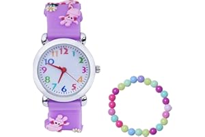 MUXIJIA Relojes de Pulsera para Niño Niña de 3 a 10 años - Analógicos Cuarzo Reloj - Cute 3D Cartoon Correa de Silicona Reloj para Niños