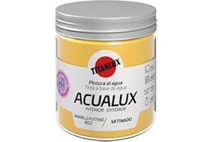 Titanlux Acualux pintura acrílica multiadherente Satinado Amarillo Plátano 75 ml