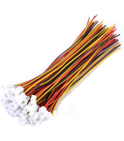 HUAZIZ 50 Pezzi JST SM 2 Pin Connettore, 22 AWG JST 2 Pin Adattatore - 6