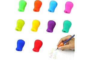 Wasuqo 10Stück Schreibhilfe für Stift Kinder Bleistift Griffe für Kinder Handschrift stifthalter kinder hilfe für Kinder Kindergarten Erwachsene Spezielle Bedürfnisse Righties Lefties