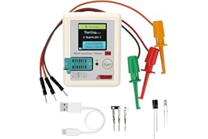 Dekaim Probador de transistores, TC-T7-H TFT Probador de transistores Prueba multifunción de pantalla gráfica