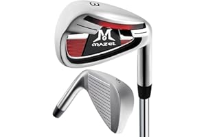 MAZEL WM-X3 Club de golf simple en fer 1, 2, 3, 4, 5, 6, 7, 8, 9, P, S, tige en acier inoxydable de qualité supérieure, face fraisée CNC pour plus de rotation