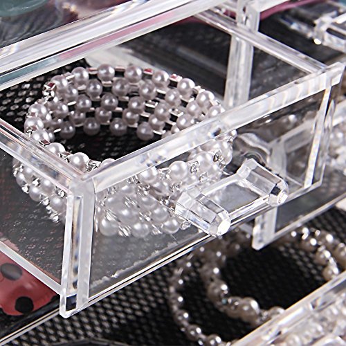 Make Up Organizer, Acelectronic Große Makeup Kosmetik Aufbewahrung Organizer – 4 Ebenen 6 Schubladen Acryl - 8