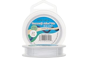 BENECREAT 30 m 0,5 mm 7 brins en nylon blanc enduit artisanat bijoux fil de perles queue de tigre fil de perles pour colliers bracelets bague