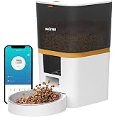 Haustier QQ003-V2 Akıllı Otomatik Kedi Mama Kabı, Tuya App-Wifi Uzaktan Kontrol, 6lt Hazne (Beyaz)