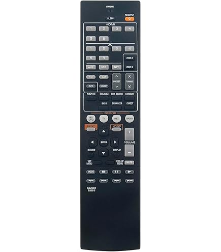 VINABTY RAV22 WG70720 Mando a Distancia de Repuesto para Yamaha AV Receiver RX-V340RDS HTR-5630RDS RX-V340 RX-V350 RX-V357 RX-V359 RX-V420 RX-V396 RX-V396RDS YHT-17 HTR-5830 HTR5930
