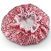 OrangePlan Women Waterproof Shower Cap,Unique Brilliant Sequins design Double Layer Bath Cap Elastic Band Spa Shower Hat(Gillyflower Pink)