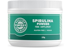 Vimergy Spirulina Powder, 45 Servings – Easy to Digest – Fast Absorbing Powder – Vegan Supplement – Formulated Without Anti-Caking Agents, fillers, Flavors, or Sugar– Non-GMO & Gluten-Free (135g)