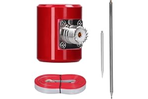 URPIZY Antenna ad alta frequenza 14M-30MHz 300W-600W HF con struttura in acciaio inox 1/4 lunghezza d'onda per antenna telescopica USDX QRP amatoriale 5M (1 set)