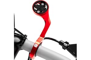BIBERAXLE Out Front Mount for Garmin Edge Explore, Lightweight Aluminum Alloy Bicycle GPS Computer Mounts, Flashlight and Action Camera Extended Install, Combo Compatible with Bryton, Wahoo, and CATEYE Red
