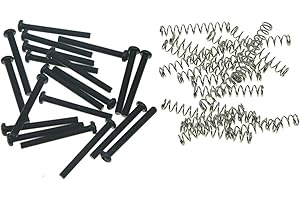 KAISH Humbucker-Tonabnehmer-Schrauben mit metrischem Gewinde, für Gitarre, Humbucker, Tonabnehmer, mit Federn, für Epiphone SG Import Pickups, Schwarz, 20 Stück