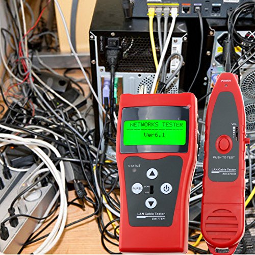 Digital Netzwerktester Ethernet Kabeltester Netzwerk Patchkabel Tester Prufer Testgerat Leitungstester fur RJ45 RJ11 5E 6E STP UTP USB Kabel twin verdrehte LAN-Netz-Telefon-Koaxialdraht-Kabel-Stromkreis-Ethernet-Prufvorrichtung Tracer-Uberprufungs-Analysator, 1 ~ 350M (3 ~ 200ft) - 3