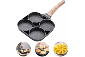 AMD Nexus 4 Egg Mini Pancake Frying Pan - Non Stick Induction Gas Compatible - Bakelite Handle - Perfect for Cooking Healthy Fried Eggs Burger Omelette and More