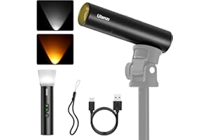 ULANZI LM07 Toricia Fotografica, Luce Led Ricaricabile con Batteria 2000mAh per Video Foto, Faretto Fotografico Luminosità Regolabile, 2000K-5500K Bicolore Luce Portabile per Campeggio Escursionismo