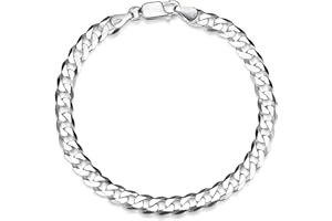 SILBERKETTEN STORE DEIN SCHMUCK ONLINE SHOP Massives Panzerarmband, 6mm - 925 Sterling Silber, Länge 16-25cm