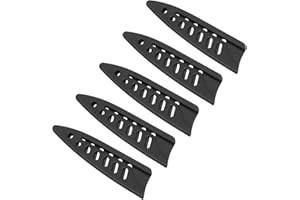 PATIKIL PP Sécurité Couteau Housse Manches pour 3.5" Couteau d'Cabinet Couteau, 5 Paquet Couteaux Bord Guard Lame Protecteur Universel Couteau Gaine Portable pour Cuisine, Noir