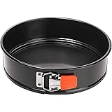 Le Creuset Non-Stick Carbon Steel Bakeware Springform Round Cake Tin, 24 cm, Black, 94101125000000