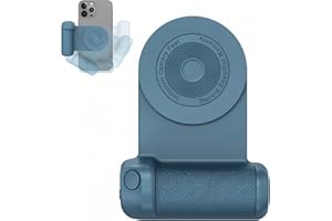 KYAOAYO Magnetischer Kameragriff, Bluetooth-Halterung, Fernbedienungsgriff, Selfie-Ständer mit Kameraverschluss, Halterungsstabilisator, wiederaufladbarer kabelloser Halter (Verbessertes Dunkelblau)