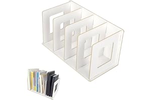 HERCHR Organizadores de escritorio de madera DIY para escritorio, revistero de madera, revistero de revista, revistero, caja de archivador para revistas para papeleo, carpetas