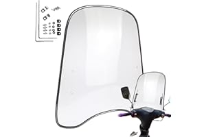 YYBNG Motorrad Windschutzscheibe, Roller Windschutzscheibe, Universelle Motorrad Spoilerscheibe Windschild Spoiler, Winddichtes, Kältefestes, Für Motorräder, Elektroautos, Roller