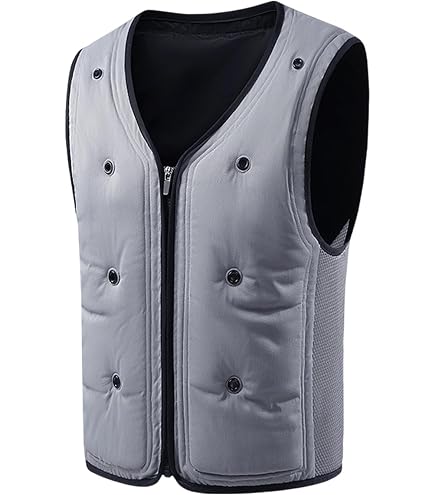 Meichoon Gilet refrigerante indossabile con condizionatore d'aria, velocità del vento regolabile, ideale per lavoro e attività all'aperto, Mimetico, M-L