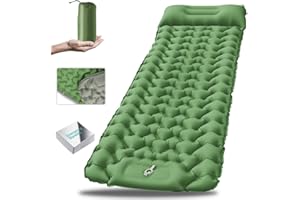CyConncet Karimata kempingowa, wbudowana pompka, nadmuchiwana karimata, samopompująca, ultralekka, 800 g, materac dmuchany, na kemping, plażę, do biura