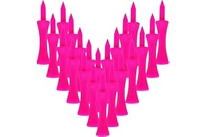 FINGER TEN Golf Tees Plastic Step Down Unbreakable 2 3/4, 2 1/4, 2,1 3/4,1 1/2, 1 1/4 inch 50 Pack Colored Bulk,Golf Tees Castle Long Short Durable Portable Professional for Golfer Practice