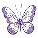 Produktbild Homestreet Butterflies Deko-Schmetterling, 14 cm, mit Strassverzierung und Clip auf Rückseite, mittelgroß, Nylon, Violett, M