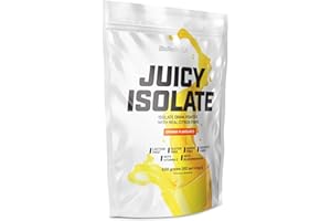BioTechUSA Juicy Isolate | Sans gluten, sans lactose, sans sucre | Boisson protéinée rafraîchissante | avec fibres et vitamine C, 500 g, Orange