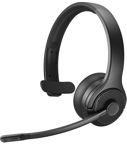 ANSTEN Headset met microfoon, bluetooth met ANC en 40 uur batterijduur